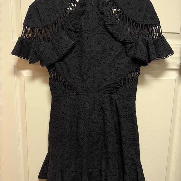 Zimmermann Black Eyelet Long Sleeve Dress - Picture 2 of 6
